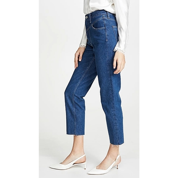 Trave Heidi Cropped Raw Hem Straight Leg Jeans - Picture 6 of 12